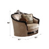 Ernestine - Chair With 2 Pillows - Tan Fabric & Black