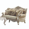 Bently - Loveseat With 5 Pillows Same Lv01580) - Fabric & Champagne