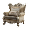 Ranita - Chair With 2 Pillows - Fabric & Champagne
