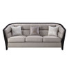 Zemocryss - Sofa With 3 Pillows - Beige Fabric