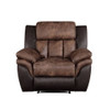 Jaylen - Motion Recliner - Toffee & Espresso Polished Microfiber