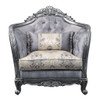 Ariadne - Chair With Pillow - Fabric & Platinum