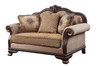 Chateau De Ville - Loveseat - Fabric & Espresso Finish