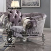 Versailles - Chair With 2 Pillows - Velvet & Antique Platinum