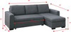 ZADOK Blue Gray 88" Wide Sleeper Sectional with Pull Out Bed & Storage (RTA)