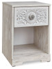 Paxberry - One Drawer Night Stand - Open Cubby - Whitewash