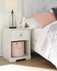 Paxberry - One Drawer Night Stand - Open Cubby - Whitewash