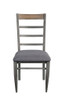 Ornat - Side Chair (Set of 2) - Gray Fabric & Antique Gray