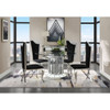 Noralie - Dining Table - Clear Glass Top & Mirrored & Faux Diamonds
