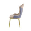 Caolan - Side Chair Set of 2) - Tan, Lavender Fabric & Gold
