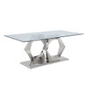 Gianna - Dining Table - Clear Glass Top & Stainless Steel