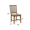 Wallace II - Side Chair (Set of 2) - Tan Linen & Weathered Oak