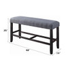 Yelena - Counter Height Bench - Fabric & Weathered Espresso