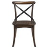 Kaelyn - Side Chair Set of 2) - Dark Oak & Black Metal
