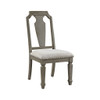 Zumala - Side Chair (Set of 2) - Beige Linen & Weathered Oak