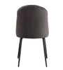 Abraham - Side Chair Set of 2) - Dark Gray Fabric & Black