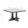 Yabeina - Square Dining Table - Marble Top Top & Gray Oak