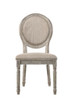 Faustine - Side Chair (Set of 2) - Tan Fabric & Salvaged Light Oak