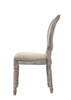 Faustine - Side Chair (Set of 2) - Tan Fabric & Salvaged Light Oak