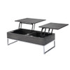 Iban - Coffee Table With Lift Top - Gray Oak & Chrome