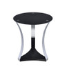 Geiger - End Table - Black Glass & Chrome