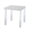 Harta - End Table - White High Gloss & Chrome
