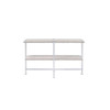 Brecon - Sofa Table - White Oak & Chrome