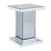 Nysa - 26" End Table - Mirrored & Faux Crystals