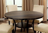 Kaitlin - Round Dining Table - Light Walnut / Beige