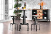 Foskey - Bar Stool (Set of 2) - Antique Black / Natural Tone