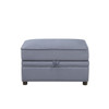 Bois II - Ottoman With Storage - Gray Velvet