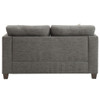 Laurissa - Loveseat With 4 Pillows - Light Charcoal Linen