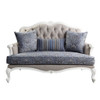 Ciddrenar - Loveseat With 3 Pillows - Fabric & White