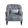 Gaura - Chair With Pillow - Dark Gray Velvet