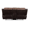 Jaylen - Motion Loveseat With Console - Toffee & Espresso Polished Microfiber