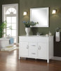 Kryptonite White Real Marble Top White Finish Sink