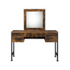 Juvanth - Vanity Desk - Rustic Oak & Black Finish