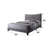 Venacha - Queen Bed - Gray Fabric