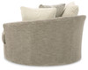 Creswell - Oversized Swivel Accent Chair - Stone