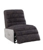 Okzuil - Power Motion Recliner - Two Tone Gray Top Grain Leather & Aluminum