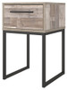 Neilsville - Whitewash - One Drawer Night Stand - Vinyl-Wrapped