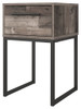 Neilsville - One Drawer Night Stand - Black / Gray