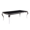 Fabiola - Dining Table - Black Glass Top & Stainless Steel