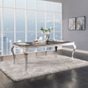 Fabiola - Dining Table - Black Glass Top & Stainless Steel