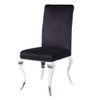 Fabiola - Side Chair (Set of 2) - Black Fabric & Stainless Steel
