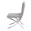 Daire - Side Chair Set of 2) - Light Gray Velvet & Chrome