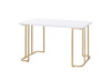 Estie - Writing Desk - White & Gold Finish