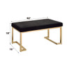 Boice - Bench - Black Fabric & Champagne