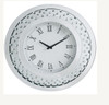 Nysa - 20" Wall Clock - Mirrored & Faux Crystals