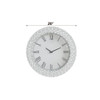 Nysa - 20" Wall Clock - Mirrored & Faux Crystals